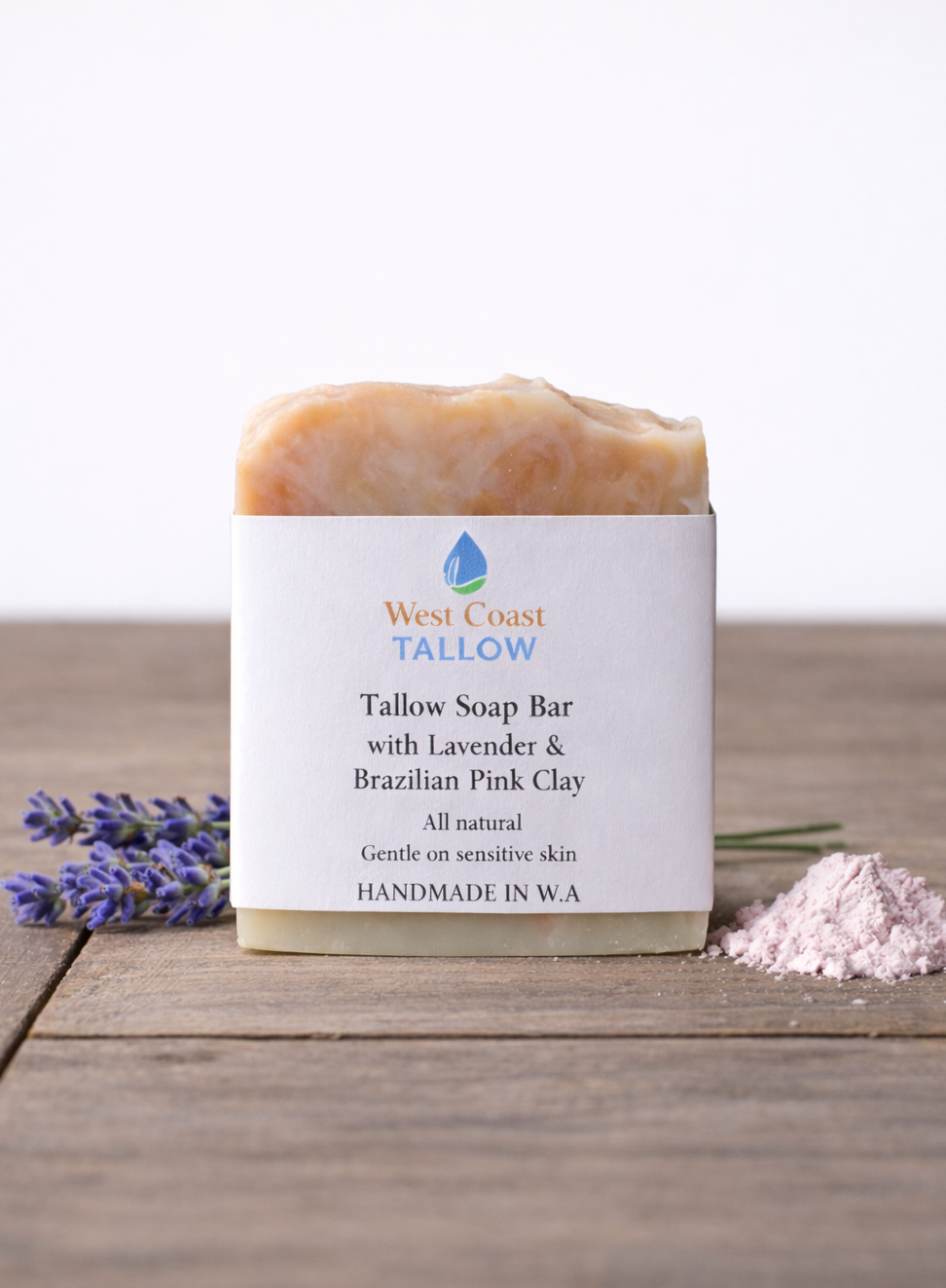 Lavender & Pink Clay Tallow Soap
