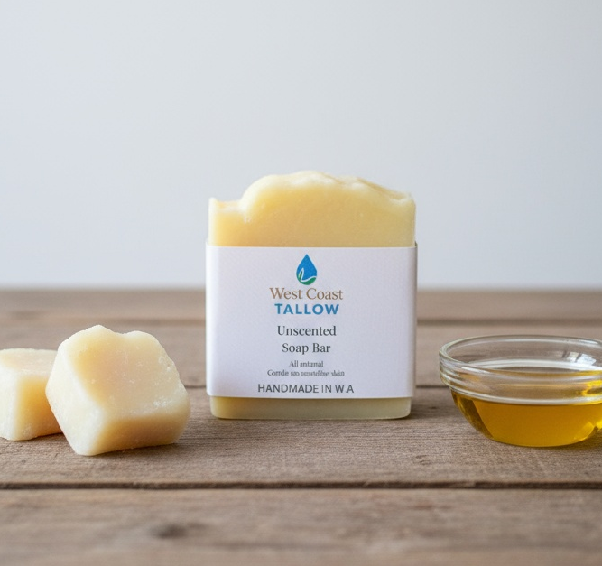 Unscented Tallow Soap Bar